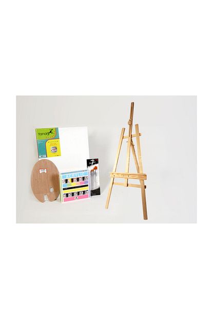 Sudor Akrilik Boya Seti Sovalye Rich Yumusak Firca Seti Ahsap Palet 35 50 Fanart Tuval Mona Lisa Trendyol