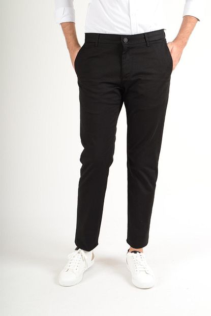 Luppo Club Chino Gabardin Siyah Erkek Pantolon Trendyol