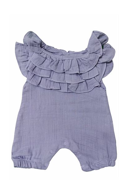 Necix S Kiz Bebek Firfir Yaka Detayli Muslin Tulum Trendyol
