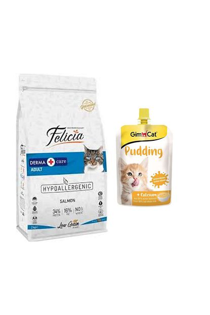 Felicia Az Tahilli Somonlu Yetiskin Kedi Mamasi 2 Kg Gimcat Classic Kalsiyum Kedi Pudingi 150 Gr Trendyol