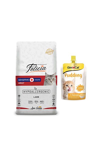 Felicia Kuzulu Yetiskin Kedi Mamasi 2 Kg Gimcat Classic Kalsiyum Kedi Pudingi 150 Gr Trendyol