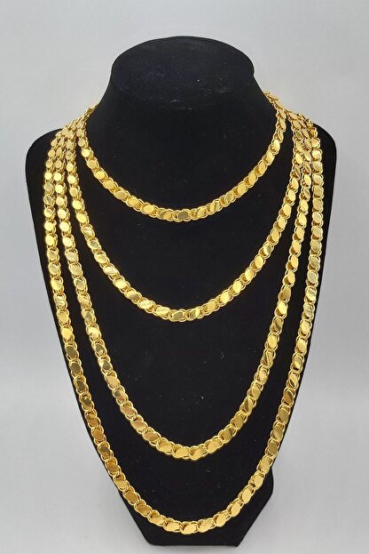 Alzey Gold Imitasyon Altin Kaplama 80cm Halep Arpa Pullu Zincir Trendyol