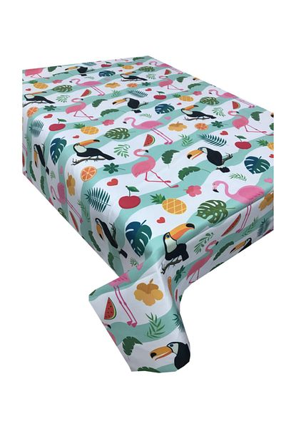 Zeren Home Dijital Baski Flamingo Desenli Dertsiz Masa Ortusu 160x160 Trendyol