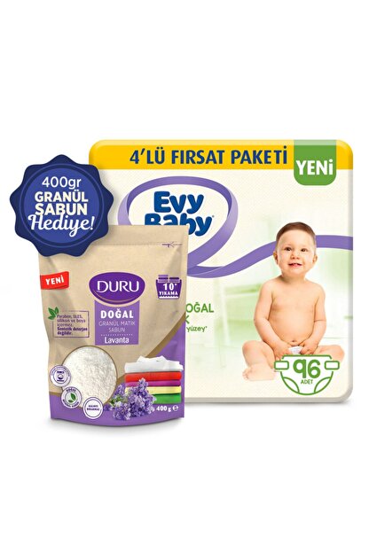 Evy Baby Bebek Bezi 5 Beden Junior 4 Lu Firsat 96 Adet Granul Sabun 400gr Trendyol