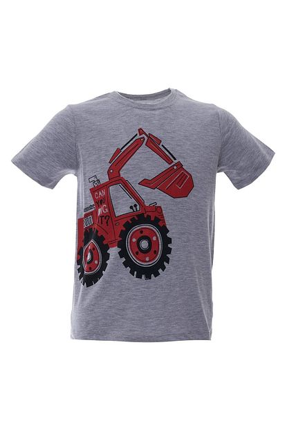 Acarkids Erkek Cocuk Tisort Kepce Arabali Gri T Shirt Trendyol
