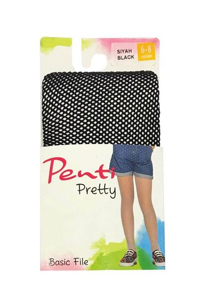 Penti Kiz Cocuk Siyah Penti Basic File Kulotlu Corap 6043560006 Trendyol