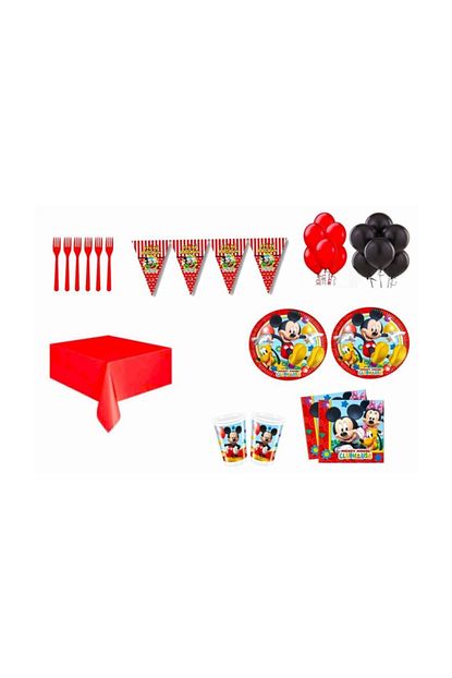 Parti Furyasi Mickey Mouse Miki Fare Dogum Gunu Parti Susleri 8 Kisilik Trendyol