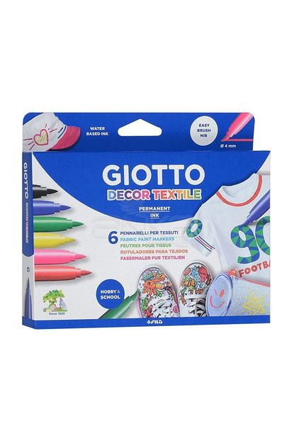 Giotto 494800 Decor Textile 6 Renk Kumas Boya Kalemi Trendyol