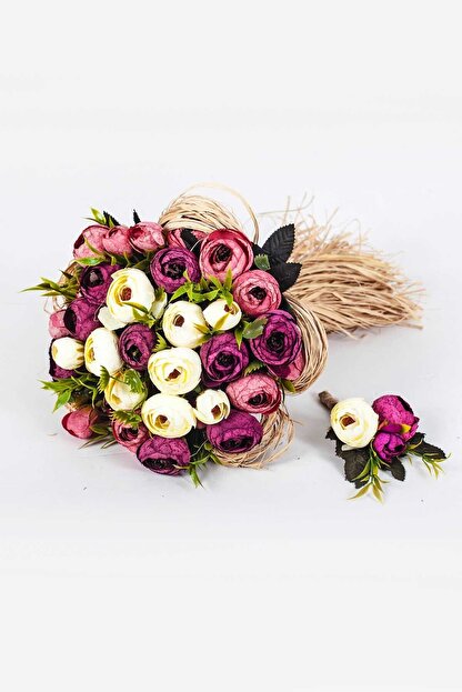 Benim Setim Mor Ikili Sakayik Gelin Cicegi Gelin Buketi Ve Yaka Cicegi Soz Nisan Kina Malzemeleri Trendyol