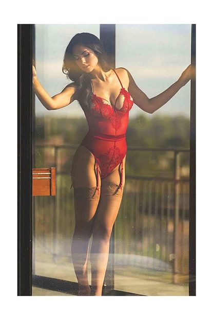 Merry See Seksi Jartiyer Takim Kirmizi Ms33004 2 Kirmizi Trendyol