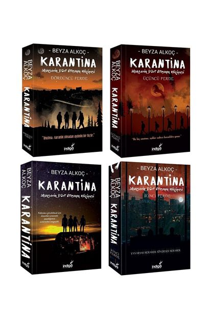 Indigo Kitap Beyza Alkoc Karantina Seti 4 Kitap Set Karton Kapak Trendyol