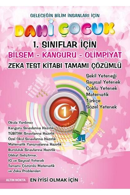 Altin Nokta Yayinlari 1 Sinif Dahi Cocuk Bilsem Kanguru Olimpiyat Zeka Test Kitabi Trendyol