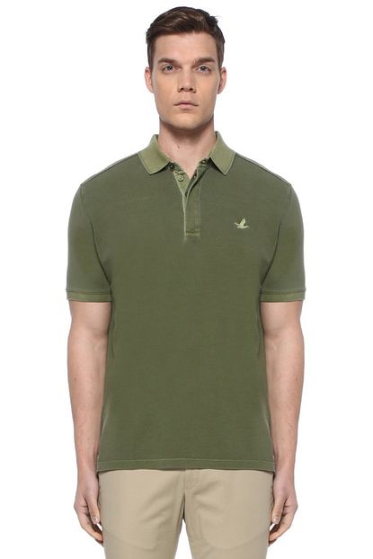 Beymen Club Comfort Fit Haki Pike Dokulu Polo Yaka T Shirt Trendyol