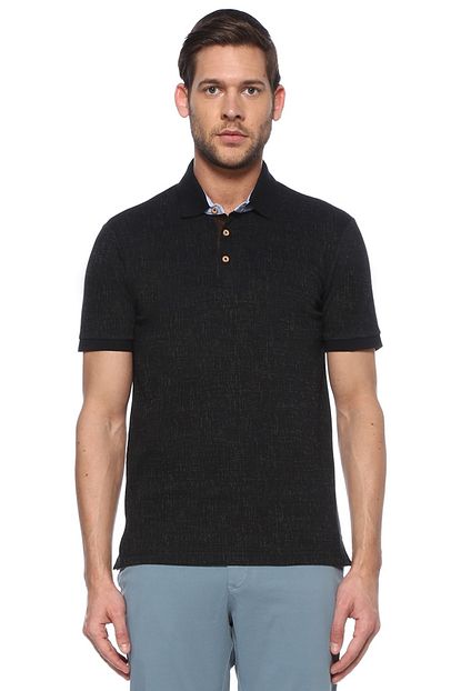 Beymen Club Slim Fit Siyah Polo Yaka Dokulu T Shirt Trendyol