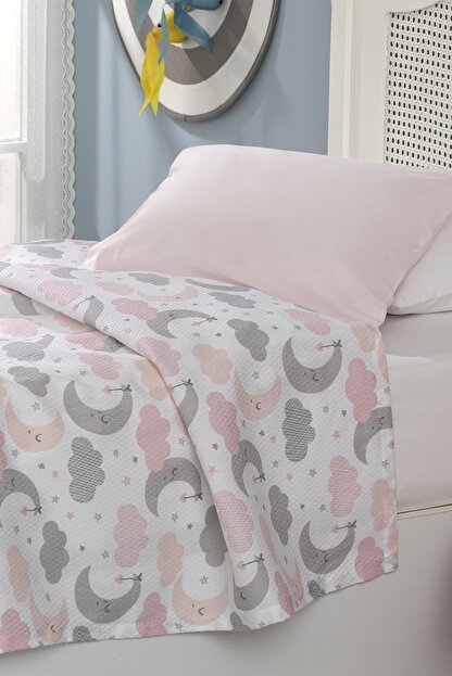English Home Sweet Moon Baskili Bebe Pike 100x150 Cm Pembe Trendyol
