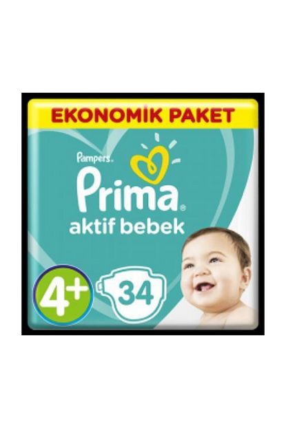 Prima Bebek Bezi Aktif Bebek 4 Beden Maxi Plus Ekonomik 10 15 Kg 34 Adet Trendyol