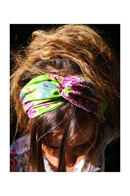 miscats cimen yesili sal desenli sac bandi fiyati yorumlari trendyol