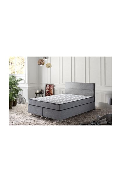 Niron Yatak Niron Silver Yatak Baza Baslik Seti 90x190 Tek Kisilik Full Ortopedik Yatak Gri Keten Baza Ve Baslik Trendyol