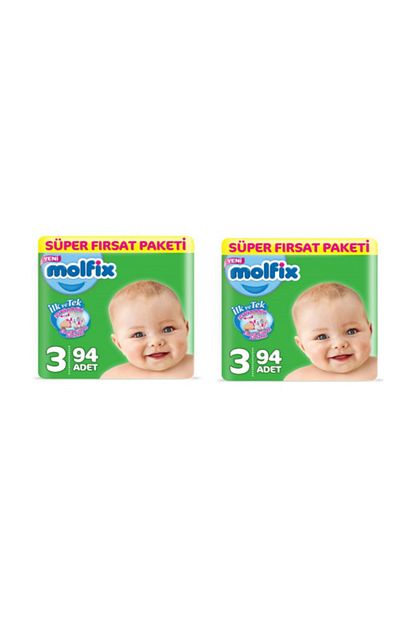 Molfix Bebek Bezi 3 Beden Midi Super Firsat Paketi 188 Adet Trendyol