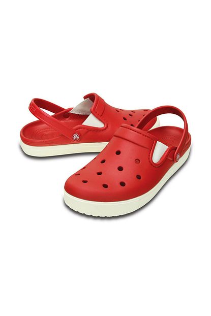 Crocs Koyu Kirmizi Beyaz Terlik Trendyol