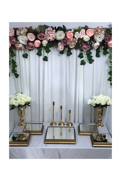 Almila Soz Nisan Gold Ahsap Sunum Masasi Seti Jardinyer Samdan Metal Vazo Tepsi Organizasyon Takim Fiyati Yorumlari Trendyol