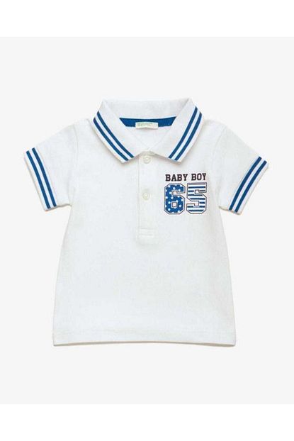 United Colors Of Benetton Erkek Bebek Beyaz 65 Aplikeli Pike Polo Tshirt Trendyol