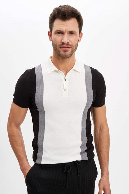 Defacto Erkek Siyah Polo Yaka Triko T Shirt N6696az 20sm Bk27 Trendyol