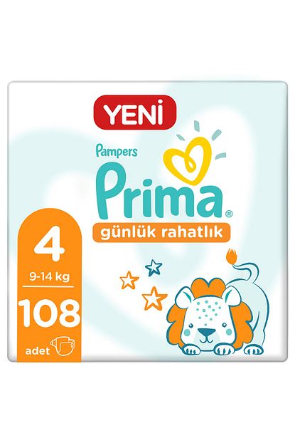 Prima Bebek Bezi Gunluk Rahatlik 4 Beden 108 Adet Tekli Paket 27x4 Trendyol