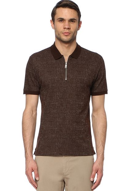 Network Erkek Polo Yaka Kahverengi Tshirt 1073621 Trendyol