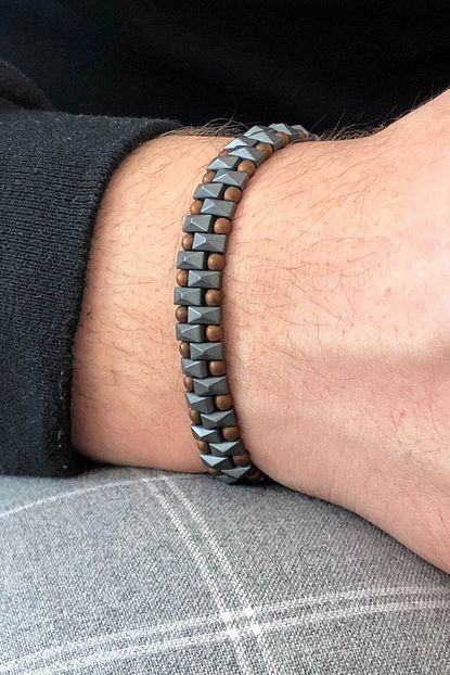 Aksesuargo Zincir Boncuklu Gri Celik Erkek Bileklik Trendyol