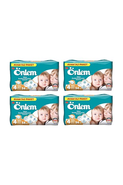Onlem Avantaj Paket Bebek Bezi 4 Beden Maxi Plus 9 16 Kg 136 Adet Trendyol
