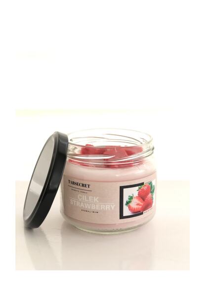 tabsecret candle magnolia serisi parca tasarimli cilek aromali mum fiyati yorumlari trendyol