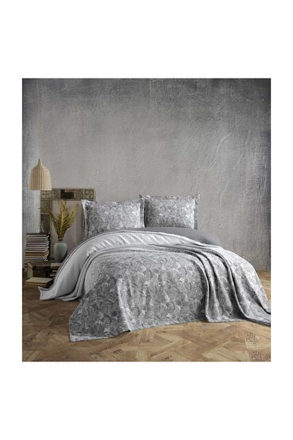 Lamira Home Mitica Cift Kisilik Gri Yatak Ortusu Seti Trendyol