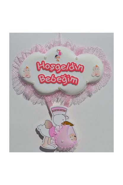 Ece Hos Geldin Bebek Bulut Kapi Susu Pembe Trendyol