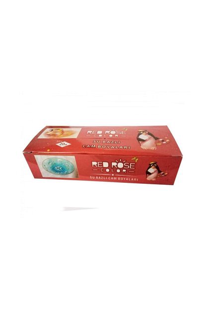 Red Rose Su Bazli Cam Boyasi Seti 25mlx10 Renk Trendyol