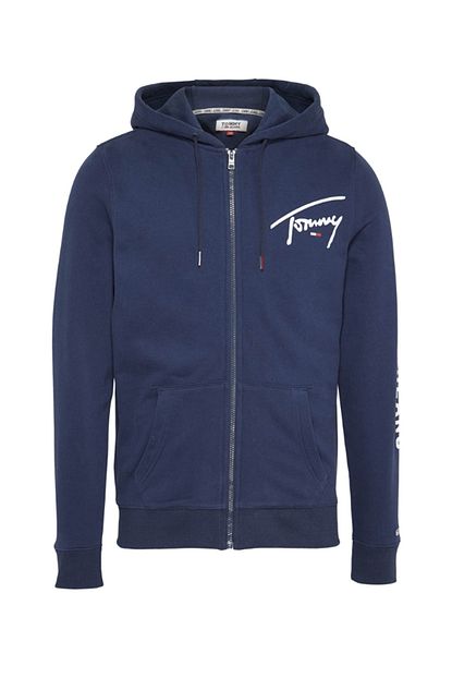 Tommy Hilfiger Erkek Tjm Tommy Script Zip Fermuarli Sweatshirt Dm0dm07026 Trendyol