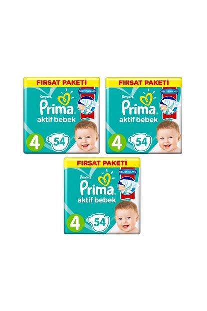 Prima Bebek Bezi Firsat Paketi Maxi 4 Numara 162 Adet 3 54 Trendyol