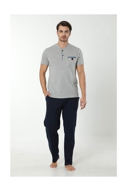 Erse Erkek Kisa Kol Penye Pijama Takimi Trendyol