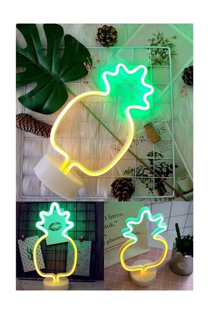 Viselia Dekoratif Ananasli Neon Led Masa Ve Gece Lambasi Trendyol