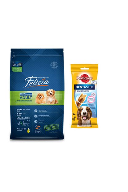 Felicia Kucuk Orta Az Tahilli Kuzulu Pirincli Kopek Mamasi Pedigree Dentastix Daily Oral Care Kopek Odulu Fds10 Trendyol