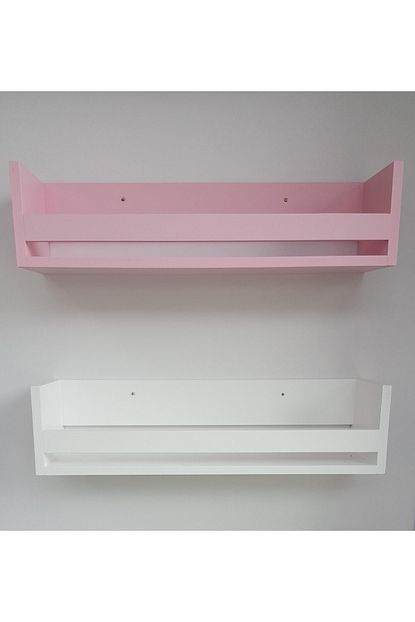 Jaju Baby Beyaz Ve Pembe Montessori 2 Li Kitaplik Raf Trendyol