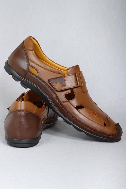 Cz London Hakiki Deri Erkek Buyuk Numara Sandalet Comfort Casual Ayakkabi Trendyol