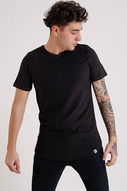 Ltc Jeans Bisiklet Yaka Basic Oval Kesim Siyah Erkek T Shirt Trendyol