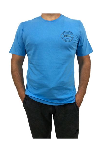 Diesel Erkek T Shirt Gok Mavisi Trendyol