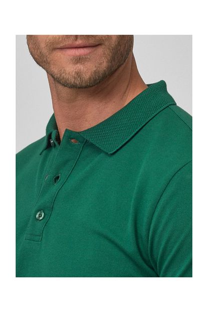 Altinyildiz Classics Erkek Yesil Slim Fit Polo Yaka T Shirt Trendyol