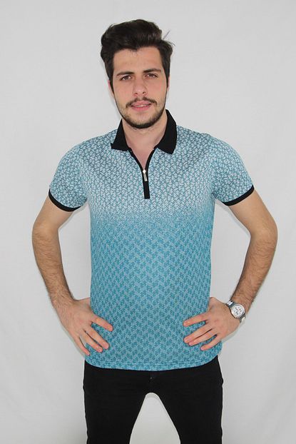 Blackcoach Turkuaz Erkek Polo Yaka Slim Fit T Shirt Trendyol