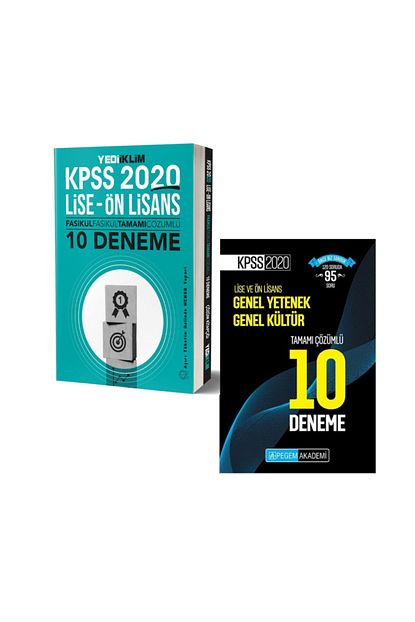 Yediiklim Yayinlari 2020 Kpss Lise On Lisans 10 Deneme 2020 Kpss Lise Ve Onlisans 10 Deneme Trendyol