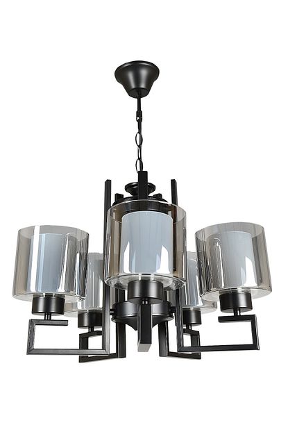 Gzhome Bonita 5li Modern Avize Siyah Cift Cam Trendyol