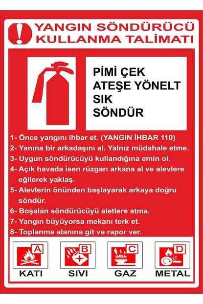 Oracal Yangin Sondurucu Kullanma Talimati Trendyol