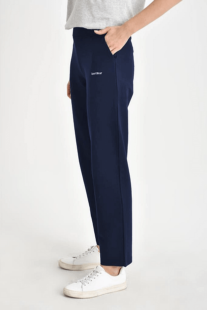 Tena Moda Bayan Indigo Likrali Biyeli Esofman Alti 9kbesif2052 Trendyol